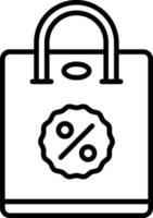 estilo de icono de bolsa de compras vector