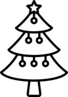 Christmas Tree Icon Style vector