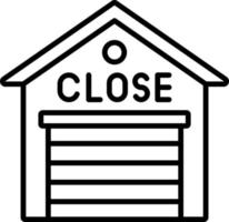 Warehouse Closed Icon Style vector