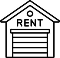 Warehouse Rental Icon Style vector