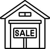 Warehouse For Sale Icon Style vector