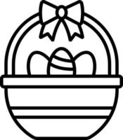 Easter Basket Icon Style vector