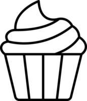 estilo de icono de cupcake vector