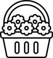 Flower Basket Icon Style vector