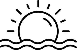 Sunset Icon Style vector