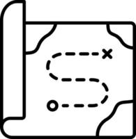 Treasure Map Icon Style vector