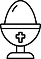 Boiled Egg Chalice Icon Style vector