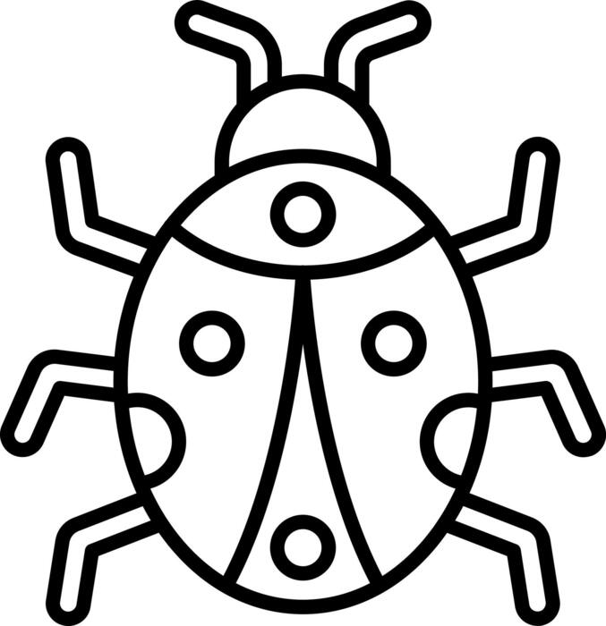 Ladybug Outline Vector Art, Icons, and Graphics for Free Download