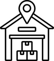 Warehouse Location Icon Style vector