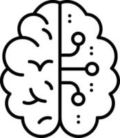 Brain Circuit Icon Style vector