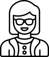 Female Celebrity Icon Style vector