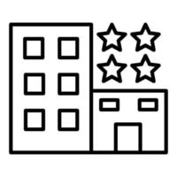 4 Star Hotel Icon Style vector