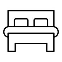 Double Bed Room Icon Style vector