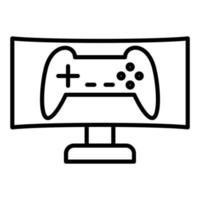 Gaming Monitor Icon Style vector