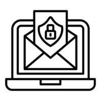 Email Protection Icon Style vector