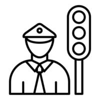 Civilian Traffic Officers Icon Style vector