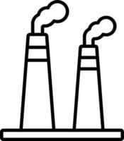 Factory Chimneys Icon Style vector