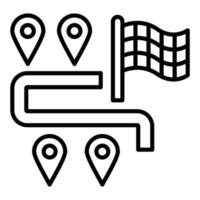 Race Route Icon Style vector