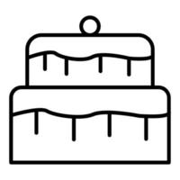 Two Layered Cake Icon Style vector