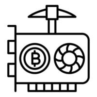 GPU Mining Icon Style vector