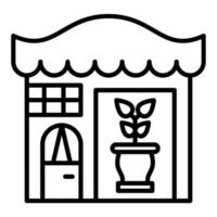 planta tienda icono estilo vector