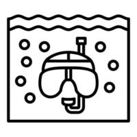 Snorkeling Icon Style vector
