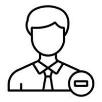 Delete User Icon Style vector