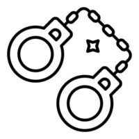 Handcuffs Icon Style vector