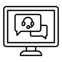 Online Support Icon Style vector