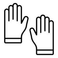 látex guantes icono estilo vector