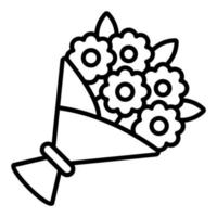 ramo de flores icono estilo vector