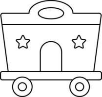 Circus Wagon Icon Style vector