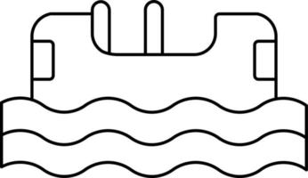 Log Flume Icon Style vector