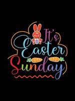 Easter day typography egg lettering t-shirt design holiday greeting cute bunny vector art