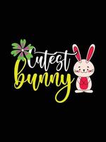 Easter day typography egg lettering t-shirt design holiday greeting cute bunny vector art