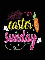 Easter day typography egg lettering t-shirt design holiday greeting cute bunny vector art