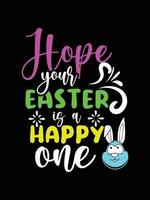 Easter day typography egg lettering t-shirt design holiday greeting cute bunny vector art