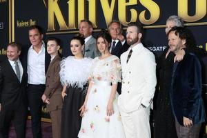 LOS ANGELES, NOV 14 - Rian Johnson, Michael Shannon, Jaeden Martell, Daniel Craig, Katherine Langford, Don Johnson, Ana de Armas, Chris Evans, Jamie Lee Curtis, Ram Bergman at the Knives Out Premiere at Village Theater on November 14, 2019 in Westwood, CA photo