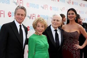 Michael, Anne, Kirk Douglas and Catherine Zeta-Jones arriving at the AFI Life Achievement Awards honoring Michael Douglas at Sony Studios, in Culver City,CA on June 11, 2009 The show airs ON TV LAND ON JULY 19, 2009 AT 9 - 00PM ET PT photo