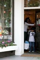 Dayanara Torres and Son Cristian Anthony shopping for baby gifts for his new brother and sister The twins his dad Marc Anthony had with Jennifer Lopez Naked Baby Boutique 12334Ventura Blvd Studio City, CA March 16, 2008 photo