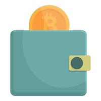 Money crypto wallet icon cartoon vector. Digital mobile vector