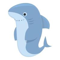 Ocean shark icon cartoon vector. Danger sign vector