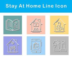 Stay At Home Vector Icon Set