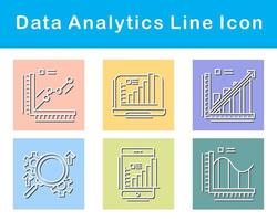 datos analítica vector icono conjunto