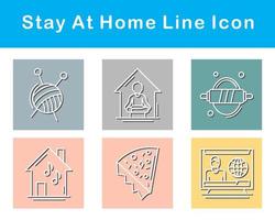 Stay At Home Vector Icon Set