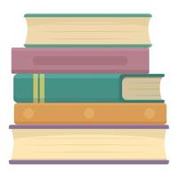 Home book stack icon cartoon vector. Open study vector