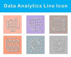 datos analítica vector icono conjunto