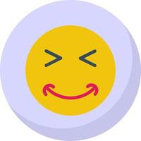 diseño de icono de vector de estrabismo de sonrisa