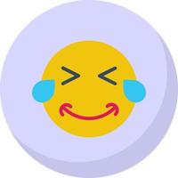 Grin Squint Tears Vector Icon Design