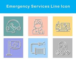 emergencia servicios vector icono conjunto